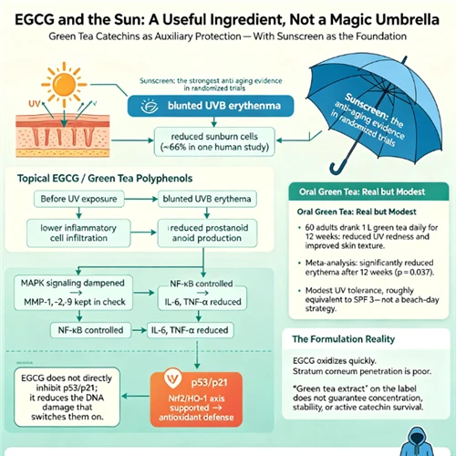 EGCG and the Sun: A Useful Ingredient, Not a Magic Umbrella