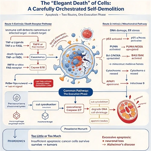 The “Elegant Death” Of Cells: A Carefully Orchestrated Self-Demolition